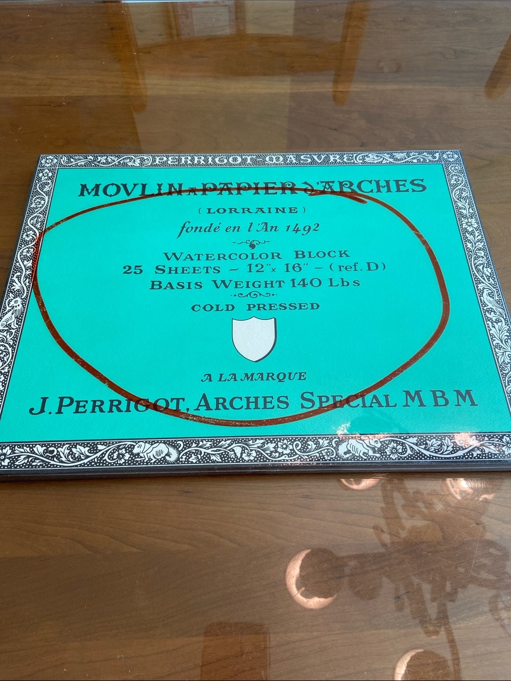 Vintage Arches Watercolor Paper Block 12 x 16 140lb 25 Sheets Sealed NOS